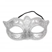 maskerademaske venetian silver