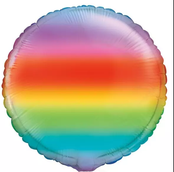 Rainbow rund folieballong