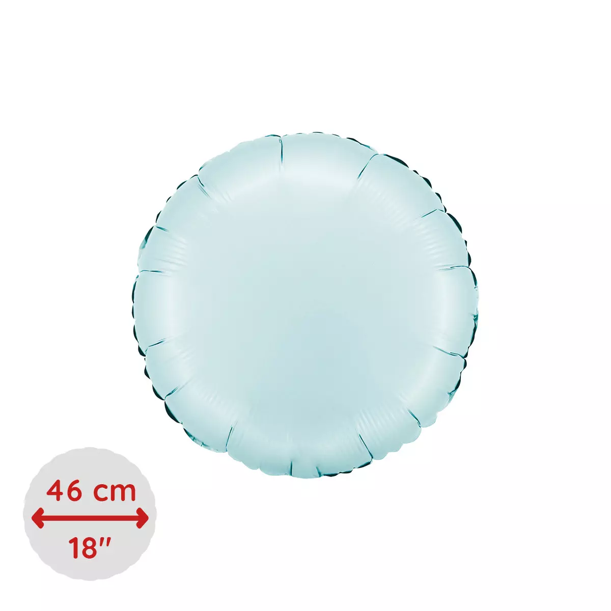 Folieballong rund satin pastel blue