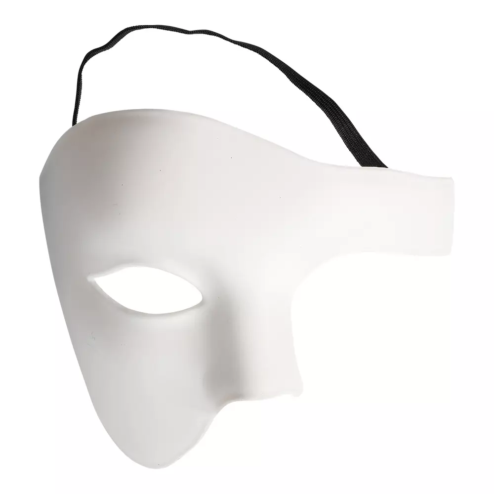 Phantom half face maske hvit
