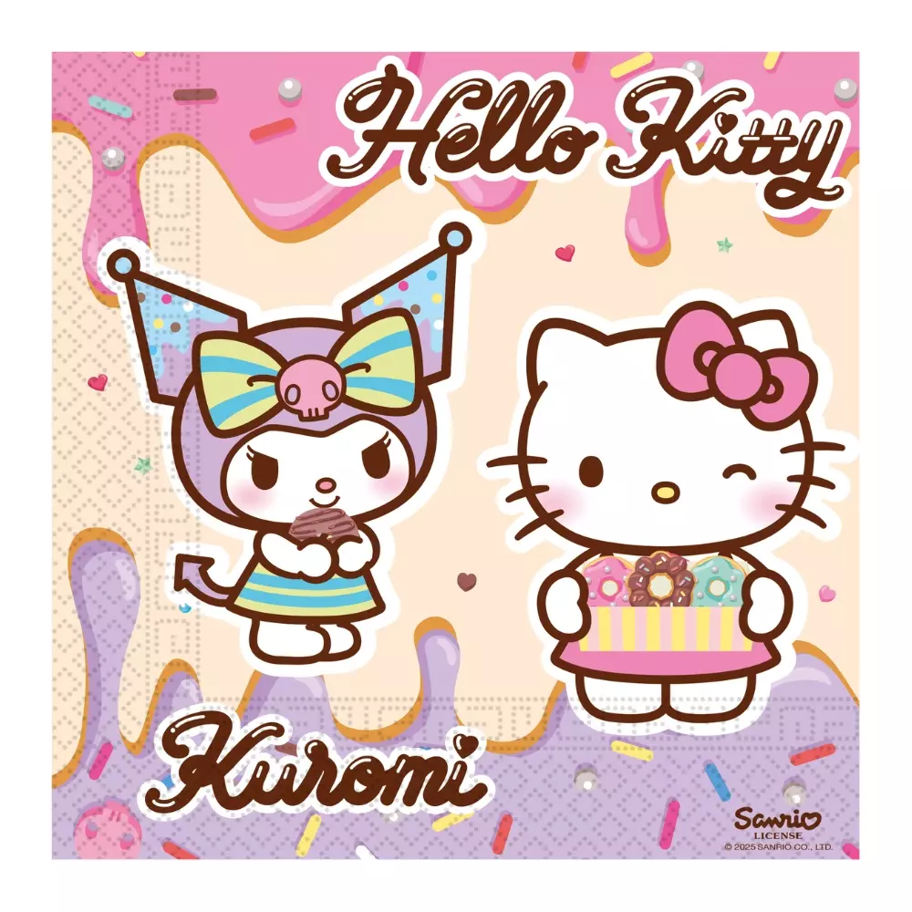 Hello Kitty & Kuromi servietter 20p