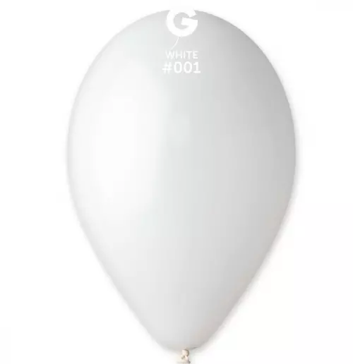 Gemar lateksballonger hvite 10 pk