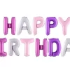 Folieballonger Happy Birthday banner mix farger 340x35cm (lillamix)