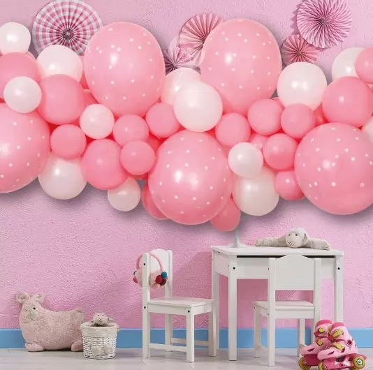 DIY Ballongbue Girlander - Baby Pink - Lyserosa - kit