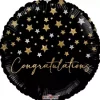 Folieballong Congratulations Stars - Holographic Balloon 18 Inch