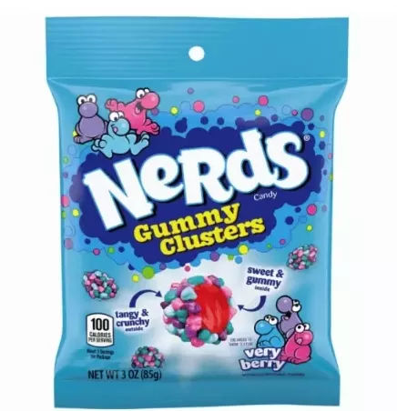 NERDS GUMMY CLUSTERS VERY BERRY PEG BAG 85g