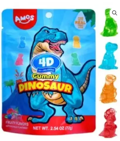 AMOS 4D GUMMY DINOSAUR 65g
