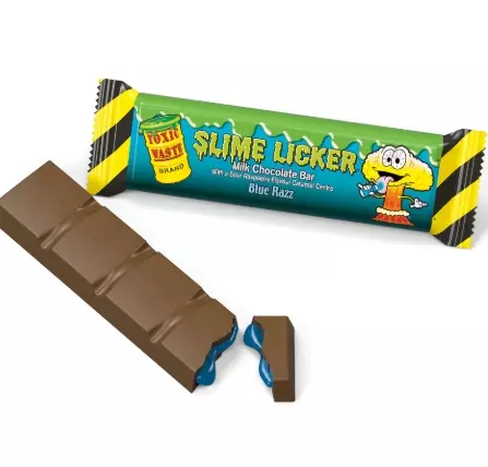 TOXIC WASTE SLIME LICKER BLUE RASPBERRY CHOCOLATE 50g