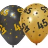 45 år Golden celebrations ballonger 6pk