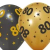 80 år Golden celebrations ballonger 6pk