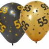 55 år Golden celebrations ballonger 6pk