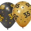 35 år Golden celebrations ballonger 6pk
