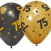 75 år Golden celebrations ballonger 6pk
