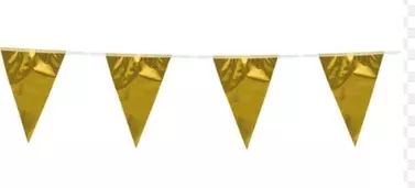 Mini flaggbanner metallic gold 3 meter