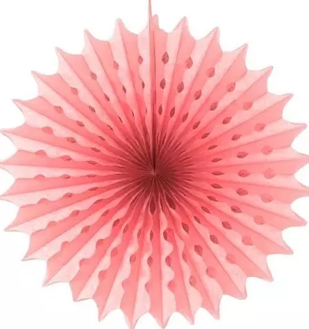 Vifte honeycomb rosa 45 cm Ø