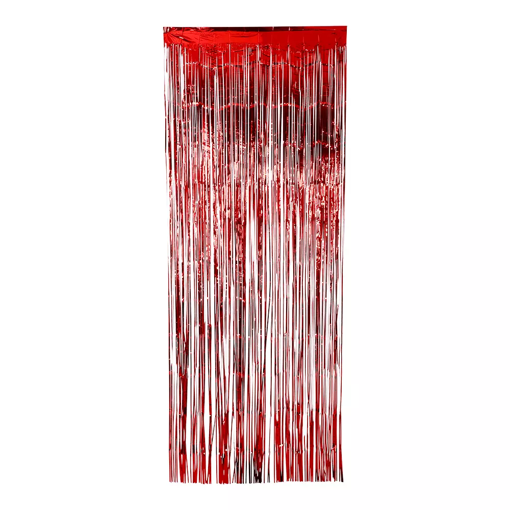 Partygardin metallic rød 92x240 cm