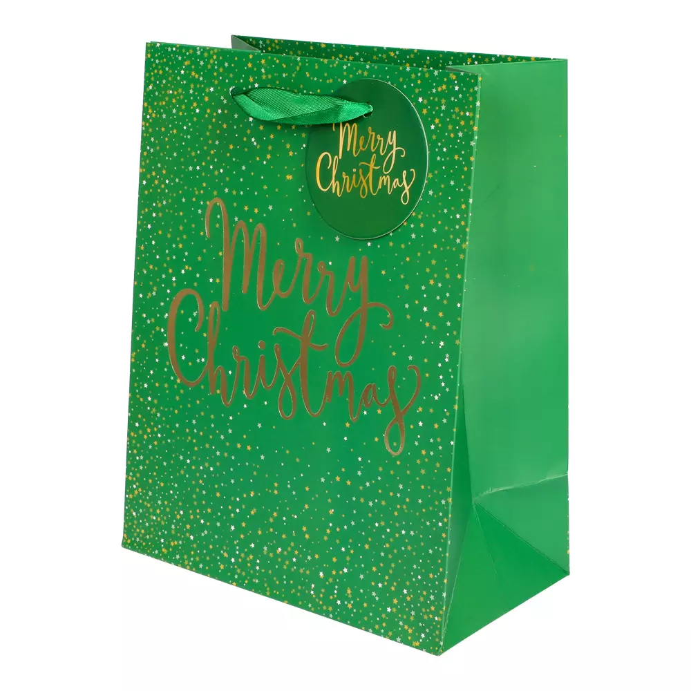 Gavepose grønn God jul