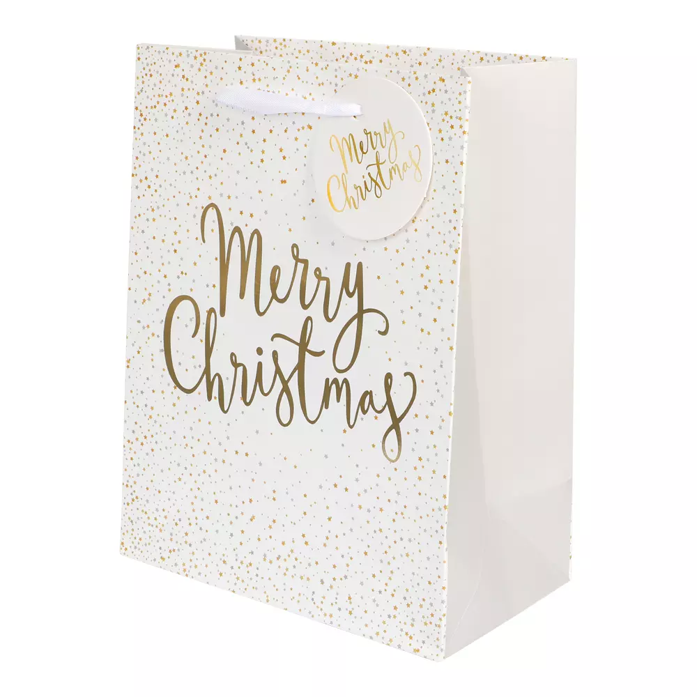 Gavepose God jul hvit