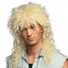Blond kreppet rockeparykk