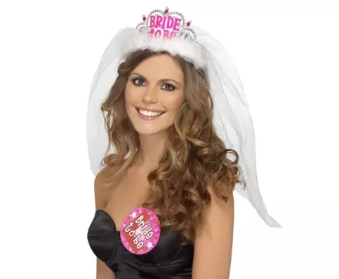 Bride to be tiara med slør