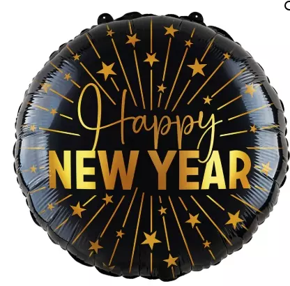 Golden celebration happy new year folieballong