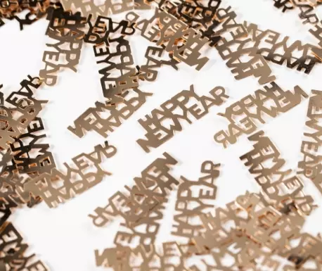 Bordkonfetti Happy new year rosegull