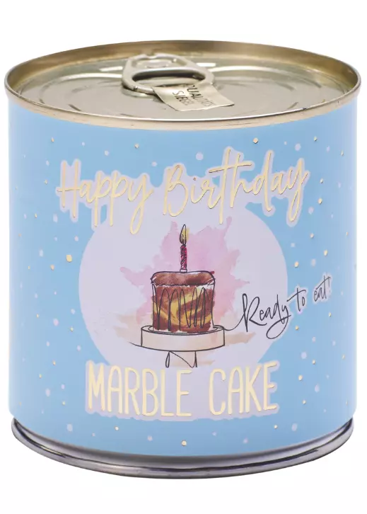 Cancake Happy birthday marmor bursdagskake med lys