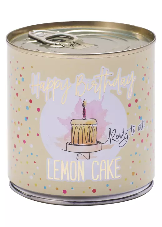 Cancake Happy birthday lemon bursdagskake med lys