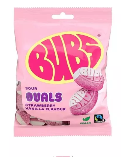 BUBS Ovals Strawberry & Vanilla 90g
