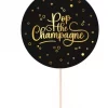 Pop the champagne svarte partypicks 25pk