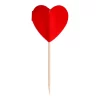 Cake picks røde hjerter 10 pk