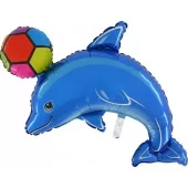 Folie delfin med ball 75cm