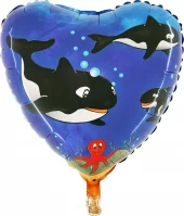 Folie hjerte med spekhoggere 46cm