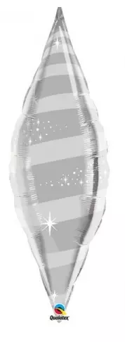 Folie kjegleformet vortex sølv 38"