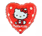 Folie hjerte rødt Hello Kitty 46cm