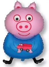 Folie Pig holding toy car 32"