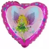 Folie hjerte med fe 46cm