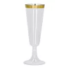 Champagneglass med gullkant 4pk