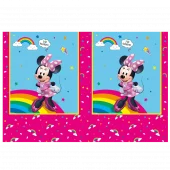 Minnie Rainbow make me smile plastduk 120x180 cm