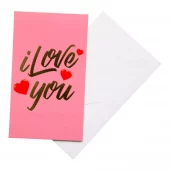 VALENTINSKORT 10 X 17 I LOVE YOU