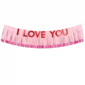 Banderoll I Love You 150×30 cm
