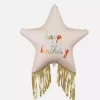 Folieballong med tinsel happy birthday 72x72 cm