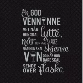 Serviett God venninne sort 20pk