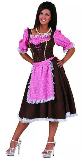 Oktoberfestkjole classic Tirol rosa L (44-46)