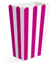 Snackboks rosa/hvit 8pk