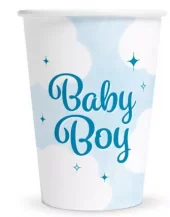 Baby boy blå pappkopper 8pk