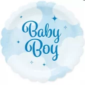 Baby boy blå pappfat 19cm 8pk