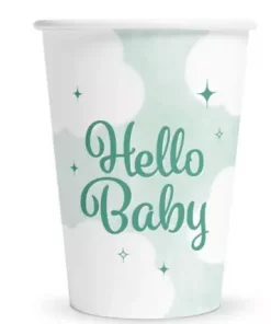 Hello baby grønne pappkopper 8pk