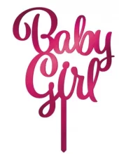 Baby girl kaketopp i akryl