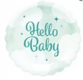 Hello baby grønne pappfat 19cm 8pk
